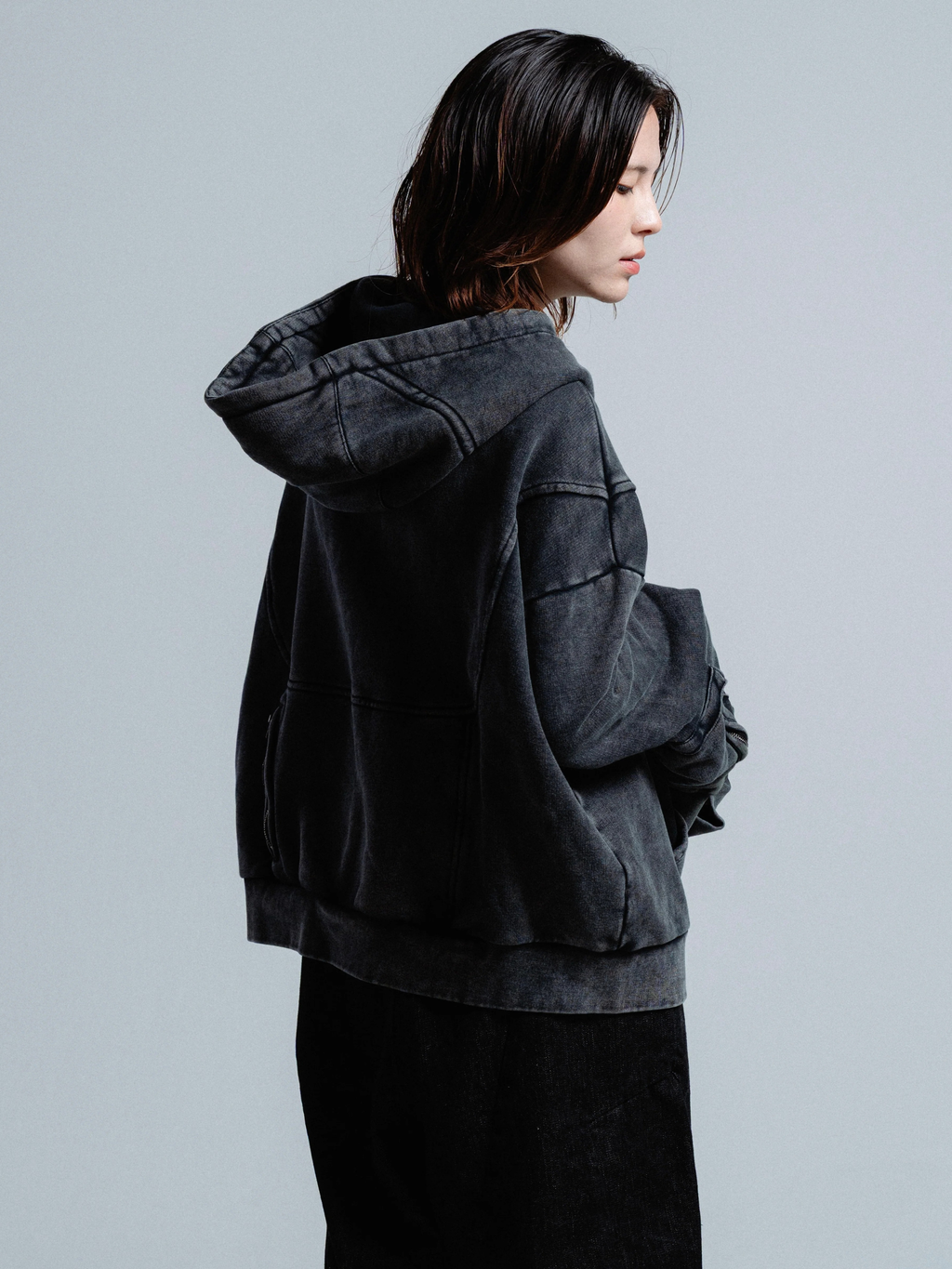 Boxy Drape Hoodie