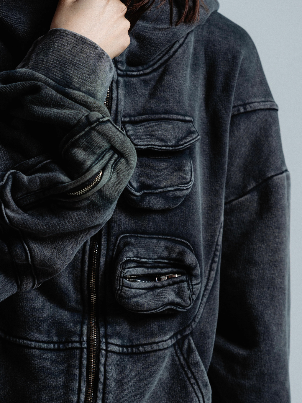Boxy Drape Hoodie