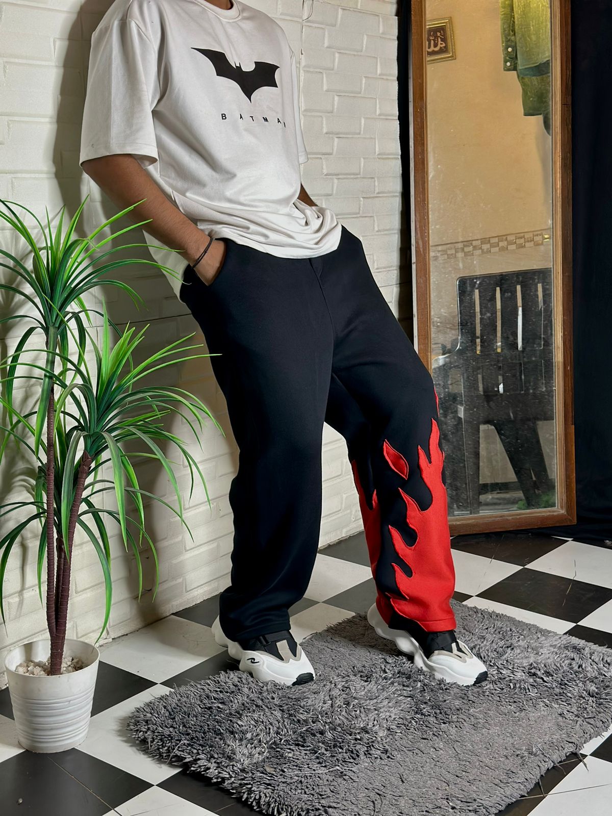 PERFÝ Flame Forge Unisex Track pant – “Reckless Red” - PERFÝ