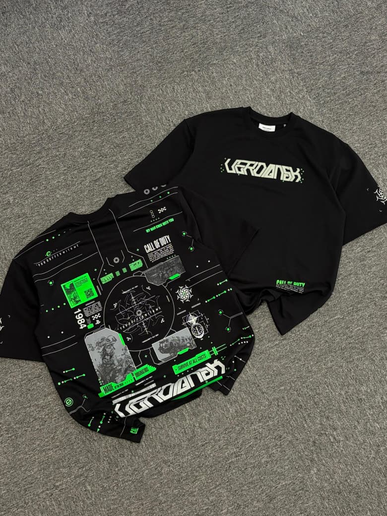 CALL OF DUTY OVERSIZE TSHIRT - BLACK/NEON