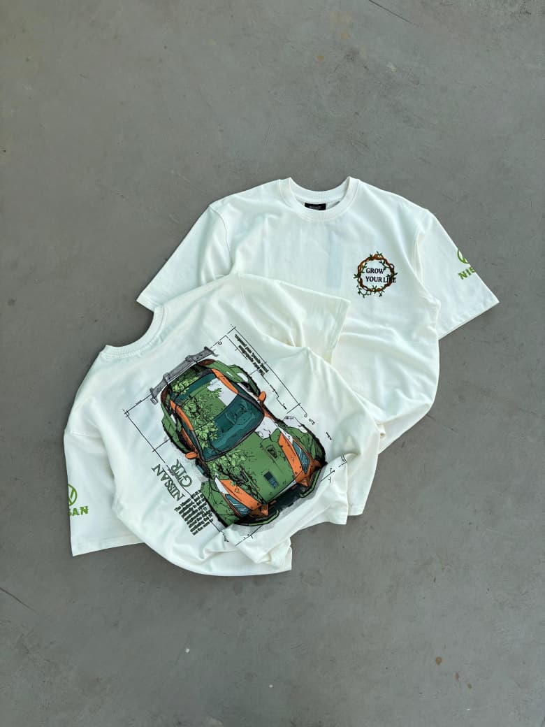 NISSAN GTR Graphic Oversized T-Shirt – Off White