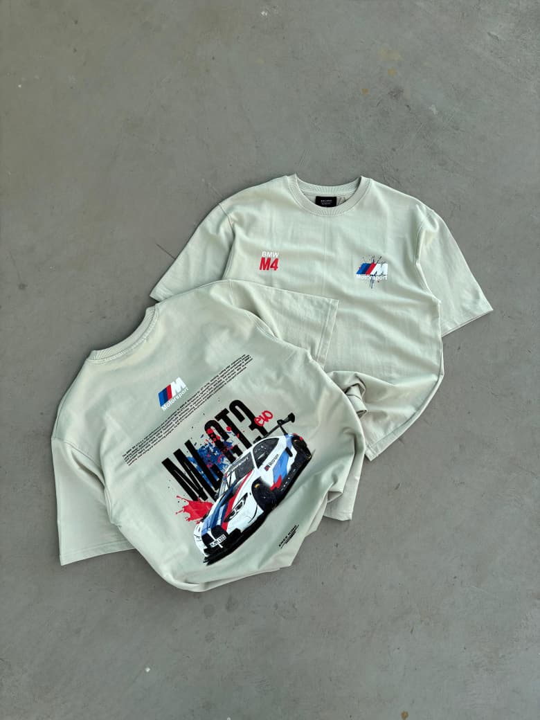 Motorsport M4 Drift Graphic Oversized T-Shirt – Off White