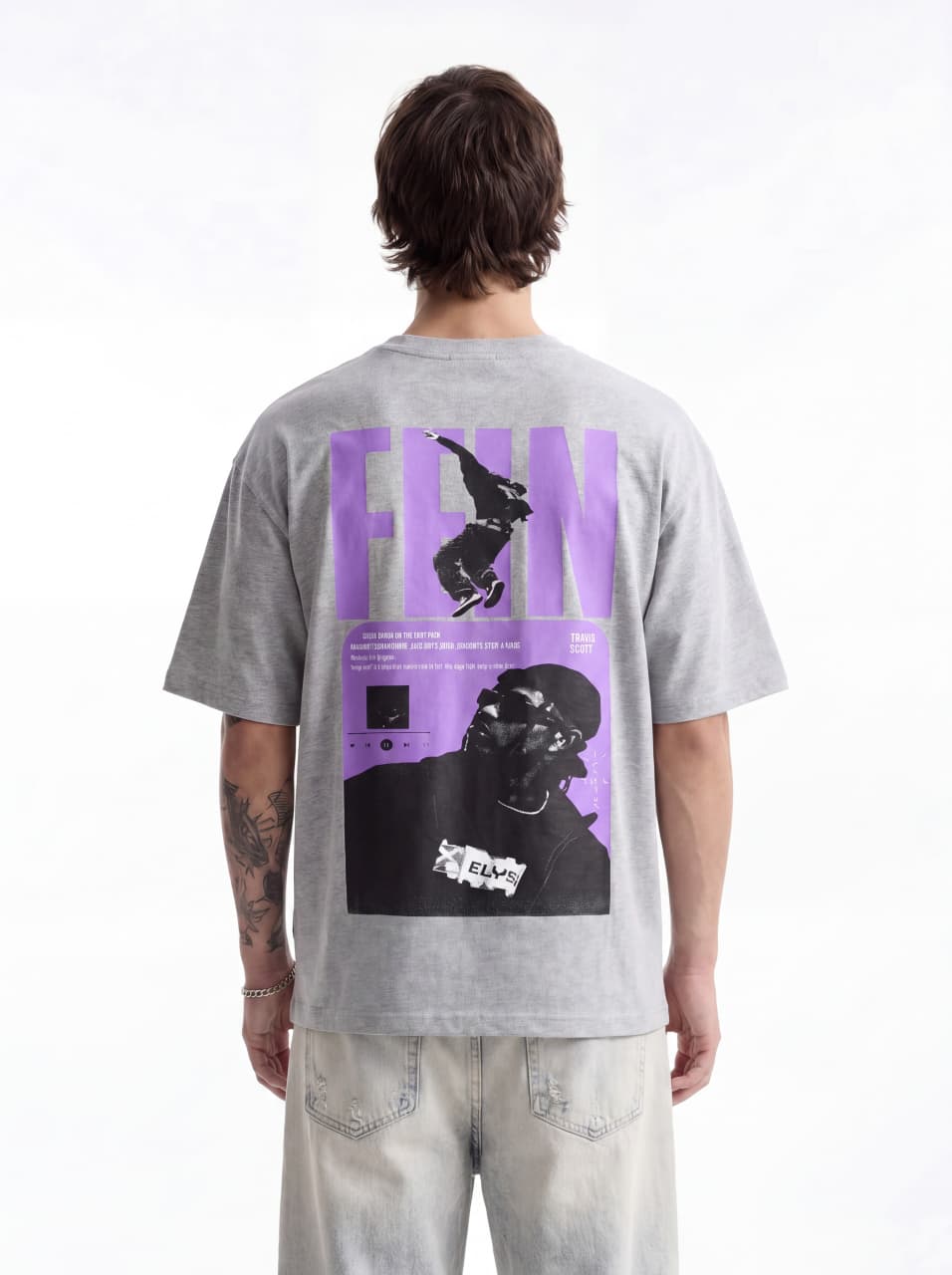 "FEIN" Travis Scott Graphic Oversized T-Shirt