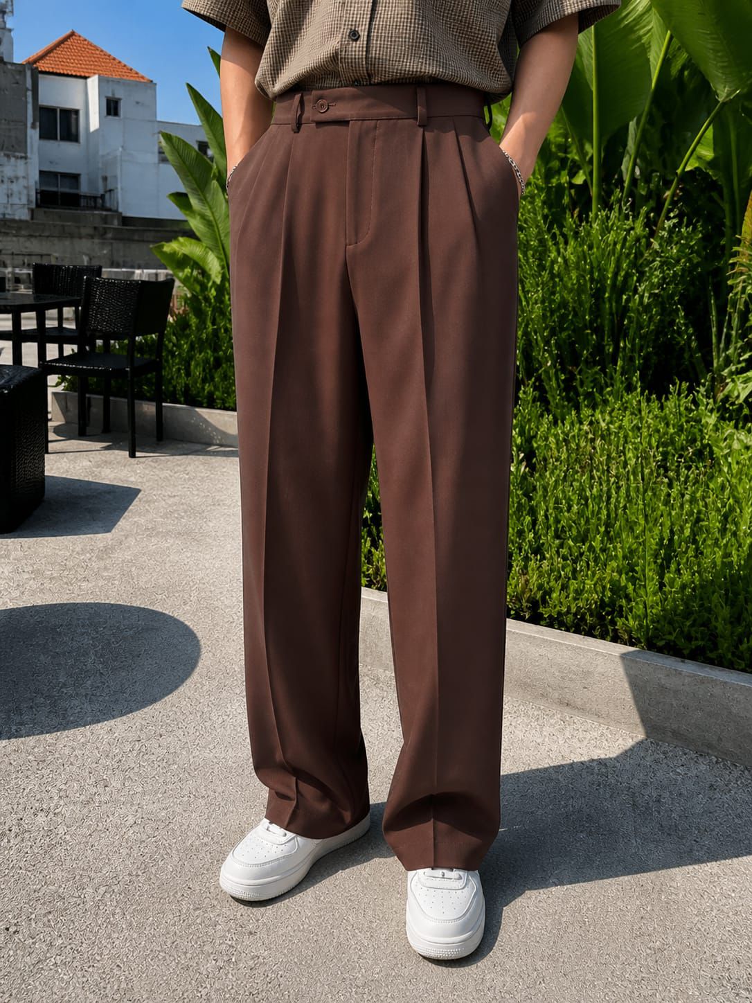 Korean Gurkha Pants - Smart Relaxed Fit Tailored Pants
