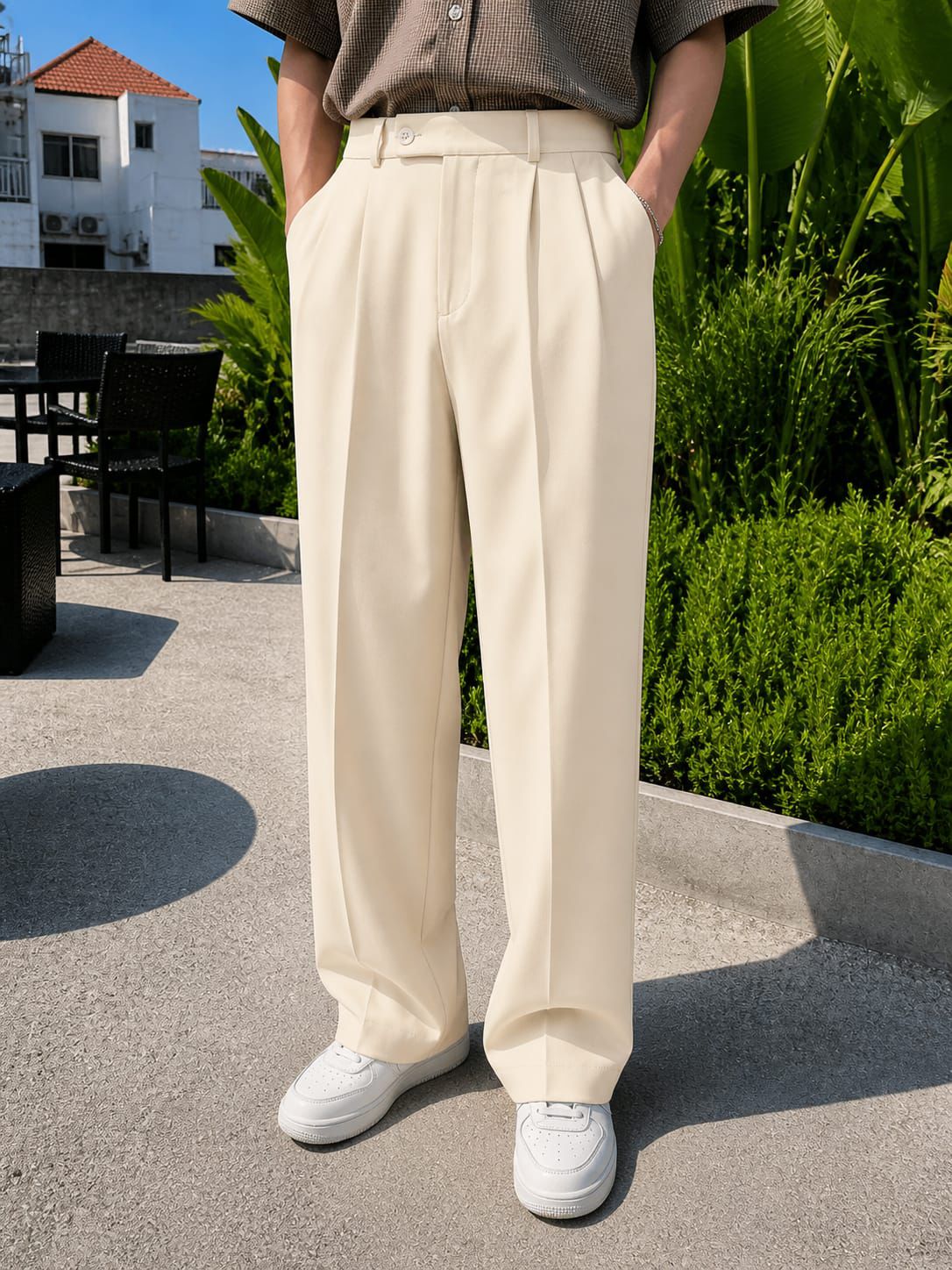 Korean Gurkha Pants - Smart Relaxed Fit Tailored Pants