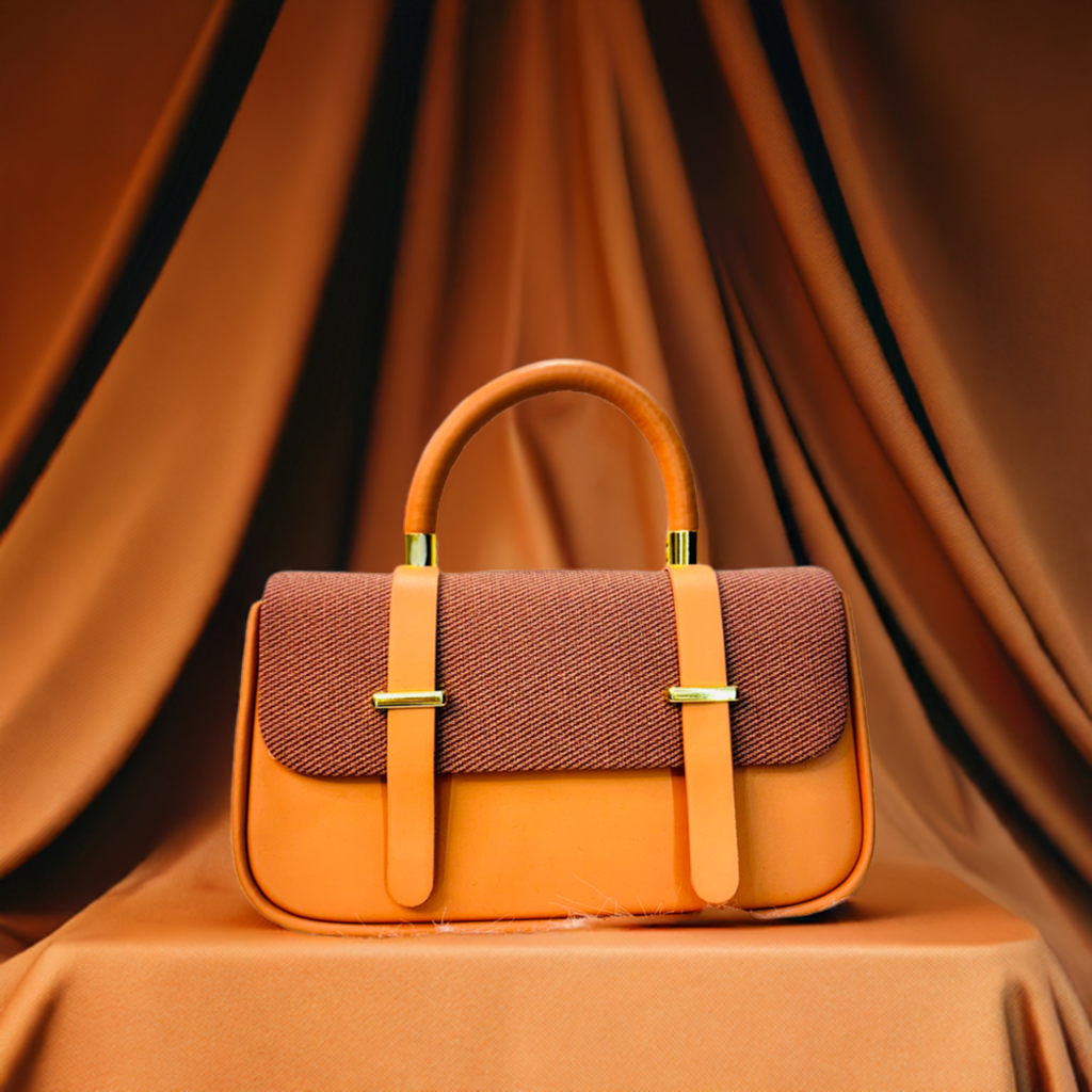 Luxury Brown textured Handbag – Sophisticated and Chic Shoulder Bag - PERFÝ